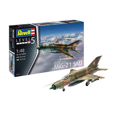 KIT PARA MONTAR REVELL AVIÃO MIG-21 SMT 1/48 320 PEÇAS REV 03915